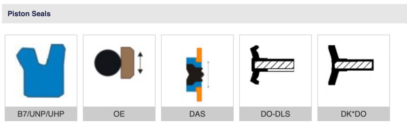 Piston seal profiles - UNP/UHP, OE, DAS, DO-DLS types